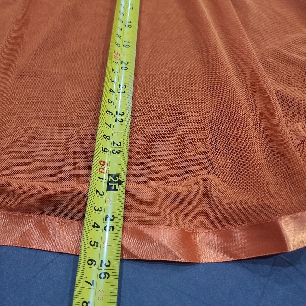 NWT Daisy Fuentes Elegant Orange Lace Babydoll Sz.XL - Picture 14 of 15